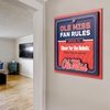 image:imageYouTheFan Officiallylicensed NCAA Tide Fan Rules Wall Art multiple layers humorous team artwork sports fan motto showcases funny rules indoor decorMississippi Rebels