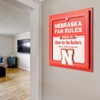 image:imageYouTheFan Officiallylicensed NCAA Tide Fan Rules Wall Art multiple layers humorous team artwork sports fan motto showcases funny rules indoor decorNebraska Cornhuskers