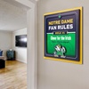 image:imageYouTheFan Officiallylicensed NCAA Tide Fan Rules Wall Art multiple layers humorous team artwork sports fan motto showcases funny rules indoor decorNotre Dame Fighting Irish