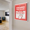 image:imageYouTheFan Officiallylicensed NCAA Tide Fan Rules Wall Art multiple layers humorous team artwork sports fan motto showcases funny rules indoor decorWisconsin Badgers
