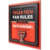 image:imageYouTheFan Officiallylicensed NCAA Tide Fan Rules Wall Art multiple layers humorous team artwork sports fan motto showcases funny rules indoor decorTexas Tech Red Raiders