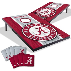 image:imageYouTheFan NCAA 2 x 3 Portable Cornhole Game with Logo BagsAlabama Crimson Tide