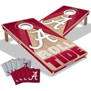 image:imageYouTheFan NCAA 2 x 4 Slogan Series Professional Wood Cornhole Game with Logo BagsAlabama Crimson Tide