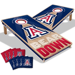 image:imageYouTheFan NCAA 2 x 4 Slogan Series Professional Wood Cornhole Game with Logo BagsArizona Wildcats