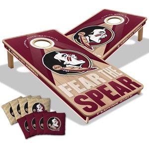 image:imageYouTheFan NCAA 2 x 4 Slogan Series Professional Wood Cornhole Game with Logo BagsFlorida State Seminoles