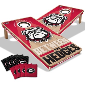 image:imageYouTheFan NCAA 2 x 4 Slogan Series Professional Wood Cornhole Game with Logo BagsGeorgia Bulldogs