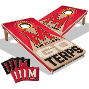 image:imageYouTheFan NCAA 2 x 4 Slogan Series Professional Wood Cornhole Game with Logo BagsMaryland Terrapins