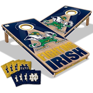 image:imageYouTheFan NCAA 2 x 4 Slogan Series Professional Wood Cornhole Game with Logo BagsNotre Dame Fighting Irish