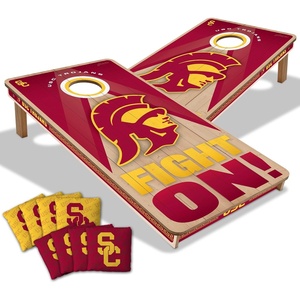 image:imageYouTheFan NCAA 2 x 4 Slogan Series Professional Wood Cornhole Game with Logo BagsUSC Trojans