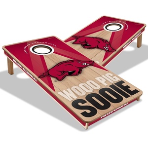 image:imageYouTheFan NCAA 2 x 4 Slogan Series Professional Wood Cornhole GameArkansas Razorbacks