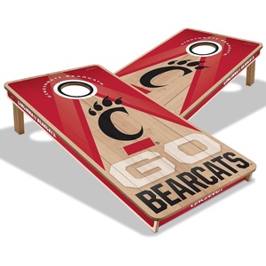 image:imageYouTheFan NCAA 2 x 4 Slogan Series Professional Wood Cornhole GameCincinnati Bearcats