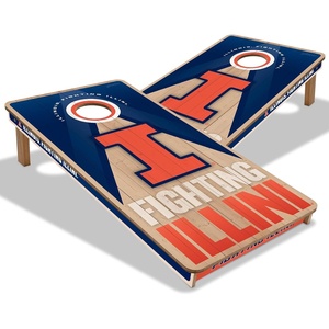 image:imageYouTheFan NCAA 2 x 4 Slogan Series Professional Wood Cornhole GameIllinois Fighting Illini