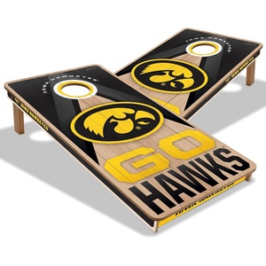 image:imageYouTheFan NCAA 2 x 4 Slogan Series Professional Wood Cornhole GameIowa Hawkeyes