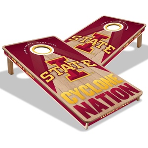 image:imageYouTheFan NCAA 2 x 4 Slogan Series Professional Wood Cornhole GameIowa State Cyclones
