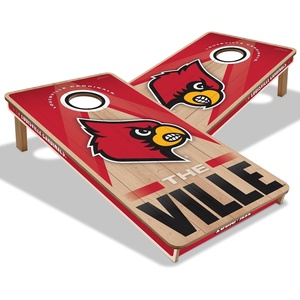 image:imageYouTheFan NCAA 2 x 4 Slogan Series Professional Wood Cornhole GameLouisville Cardinals