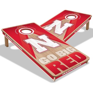 image:imageYouTheFan NCAA 2 x 4 Slogan Series Professional Wood Cornhole GameNebraska Cornhuskers