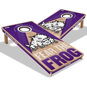 image:imageYouTheFan NCAA 2 x 4 Slogan Series Professional Wood Cornhole GameTCU Horned Frogs