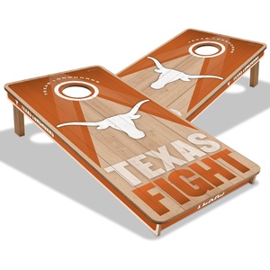 image:imageYouTheFan NCAA 2 x 4 Slogan Series Professional Wood Cornhole GameTexas Longhorns