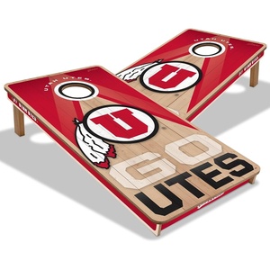image:imageYouTheFan NCAA 2 x 4 Slogan Series Professional Wood Cornhole GameUtah Utes