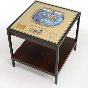 image:imageYouTheFan NCAA 25Layer StadiumView Lighted End TableMichigan Wolverines