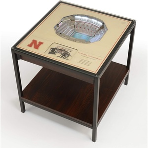 image:imageYouTheFan NCAA 25Layer StadiumView Lighted End TableNebraska Cornhuskers