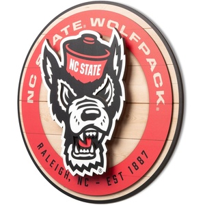 image:imageYouTheFan NCAA 3D Circle Backer Wall Art precisioncrafted multiple layers create striking depth readytohang officially licensed and visually stands outNC State Wolfpack