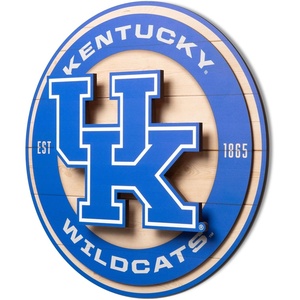 image:imageYouTheFan NCAA 3D Circle Backer Wall Art precisioncrafted multiple layers create striking depth readytohang officially licensed and visually stands outKentucky Wildcats