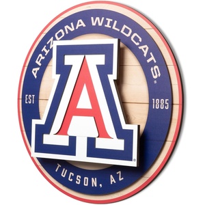 image:imageYouTheFan NCAA 3D Circle Backer Wall Art precisioncrafted multiple layers create striking depth readytohang officially licensed and visually stands outArizona Wildcats