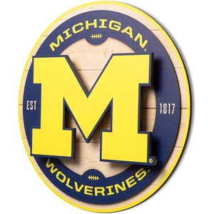 image:imageYouTheFan NCAA 3D Circle Backer Wall Art precisioncrafted multiple layers create striking depth readytohang officially licensed and visually stands outMichigan Wolverines
