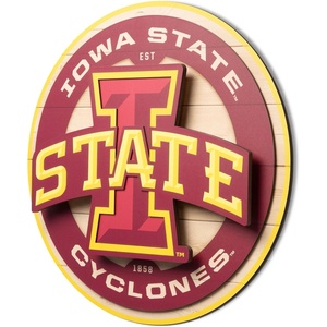 image:imageYouTheFan NCAA 3D Circle Backer Wall Art precisioncrafted multiple layers create striking depth readytohang officially licensed and visually stands outIowa State Cyclones