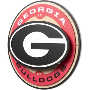 image:imageYouTheFan NCAA 3D Circle Backer Wall Art precisioncrafted multiple layers create striking depth readytohang officially licensed and visually stands outGeorgia Bulldogs