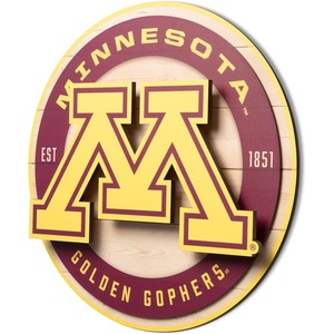 image:imageYouTheFan NCAA 3D Circle Backer Wall Art precisioncrafted multiple layers create striking depth readytohang officially licensed and visually stands outMinnesota Golden Gophers