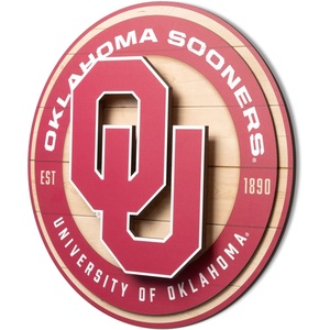 image:imageYouTheFan NCAA 3D Circle Backer Wall Art precisioncrafted multiple layers create striking depth readytohang officially licensed and visually stands outOklahoma Sooners