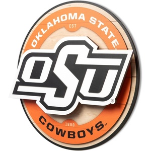 image:imageYouTheFan NCAA 3D Circle Backer Wall Art precisioncrafted multiple layers create striking depth readytohang officially licensed and visually stands outOklahoma State Cowboys