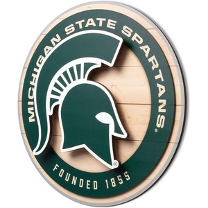 image:imageYouTheFan NCAA 3D Circle Backer Wall Art precisioncrafted multiple layers create striking depth readytohang officially licensed and visually stands outMichigan State Spartans