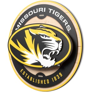 image:imageYouTheFan NCAA 3D Circle Backer Wall Art precisioncrafted multiple layers create striking depth readytohang officially licensed and visually stands outMissouri Tigers