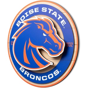 image:imageYouTheFan NCAA 3D Circle Backer Wall Art precisioncrafted multiple layers create striking depth readytohang officially licensed and visually stands outBoise State Broncos