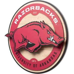 image:imageYouTheFan NCAA 3D Circle Backer Wall Art precisioncrafted multiple layers create striking depth readytohang officially licensed and visually stands outArkansas Razorbacks