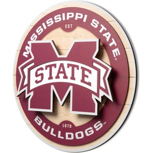 image:imageYouTheFan NCAA 3D Circle Backer Wall Art precisioncrafted multiple layers create striking depth readytohang officially licensed and visually stands outMississippi State Bulldogs
