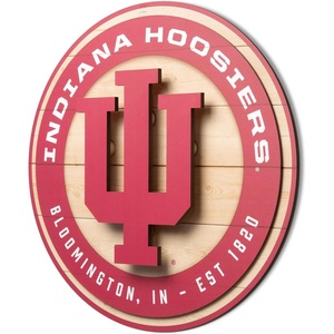 image:imageYouTheFan NCAA 3D Circle Backer Wall Art precisioncrafted multiple layers create striking depth readytohang officially licensed and visually stands outIndiana Hoosiers