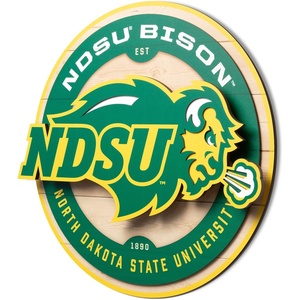 image:imageYouTheFan NCAA 3D Circle Backer Wall Art precisioncrafted multiple layers create striking depth readytohang officially licensed and visually stands outNorth Dakota State Bison