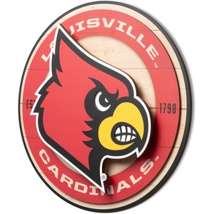 image:imageYouTheFan NCAA 3D Circle Backer Wall Art precisioncrafted multiple layers create striking depth readytohang officially licensed and visually stands outLouisville Cardinals