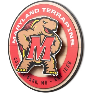 image:imageYouTheFan NCAA 3D Circle Backer Wall Art precisioncrafted multiple layers create striking depth readytohang officially licensed and visually stands outMaryland Terrapins