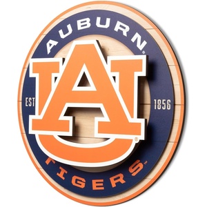 image:imageYouTheFan NCAA 3D Circle Backer Wall Art precisioncrafted multiple layers create striking depth readytohang officially licensed and visually stands outAuburn Tigers