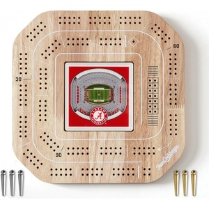 image:imageYouTheFan NCAA Licensed Fan Cribbage Wood Board GameAlabama Crimson Tide