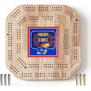 image:imageYouTheFan NCAA Licensed Fan Cribbage Wood Board GameKansas Jayhawks