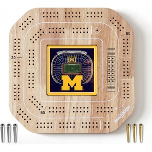 image:imageYouTheFan NCAA Licensed Fan Cribbage Wood Board GameMichigan Wolverines