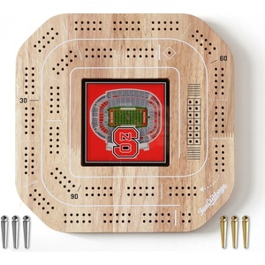 image:imageYouTheFan NCAA Licensed Fan Cribbage Wood Board GameNC State Wolfpack