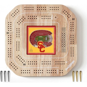 image:imageYouTheFan NCAA Licensed Fan Cribbage Wood Board GameUSC Trojans