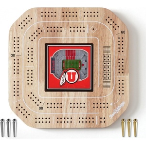 image:imageYouTheFan NCAA Licensed Fan Cribbage Wood Board GameUtah Utes